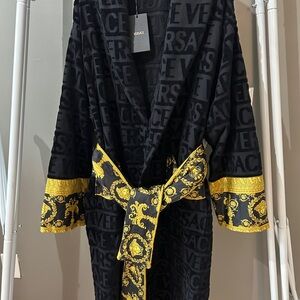 Versace Black and Gold Robe